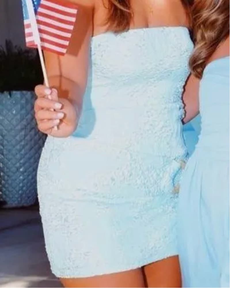 Revolve Light Blue Southern Charm Dress - Image 2