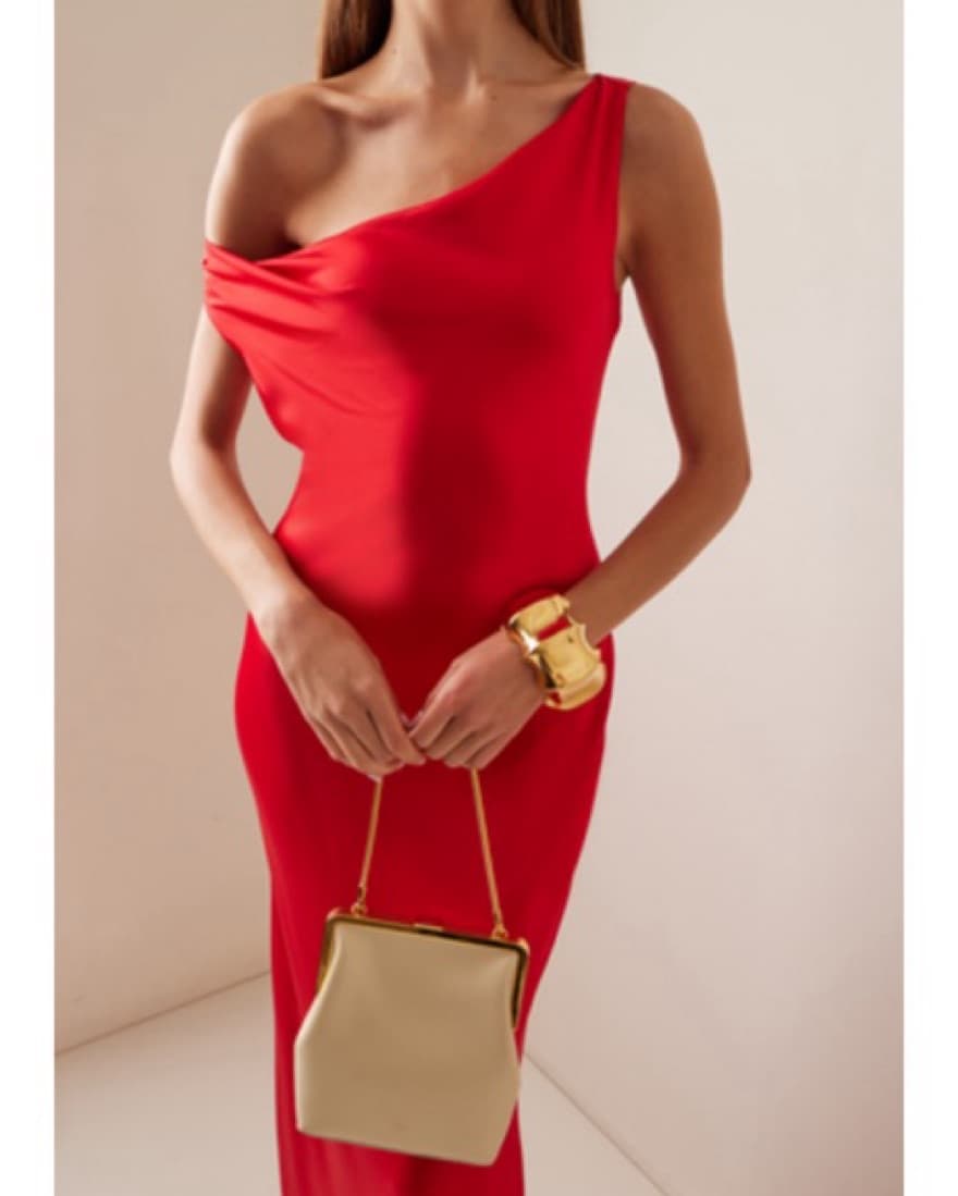 Staud Red Silk Dress - Image 3