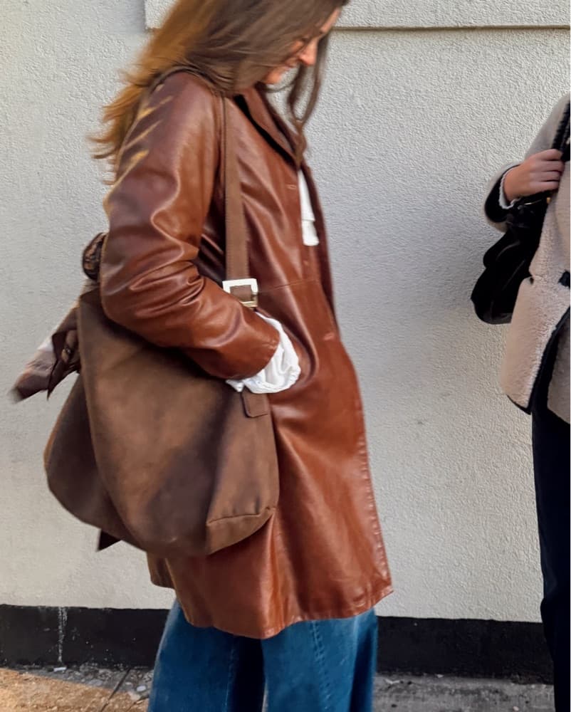 Brown Leather Jacket  - Image 3