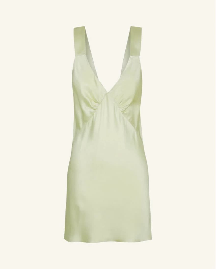 Shona Joy Mini Green Silk Dress Size S - Image 4