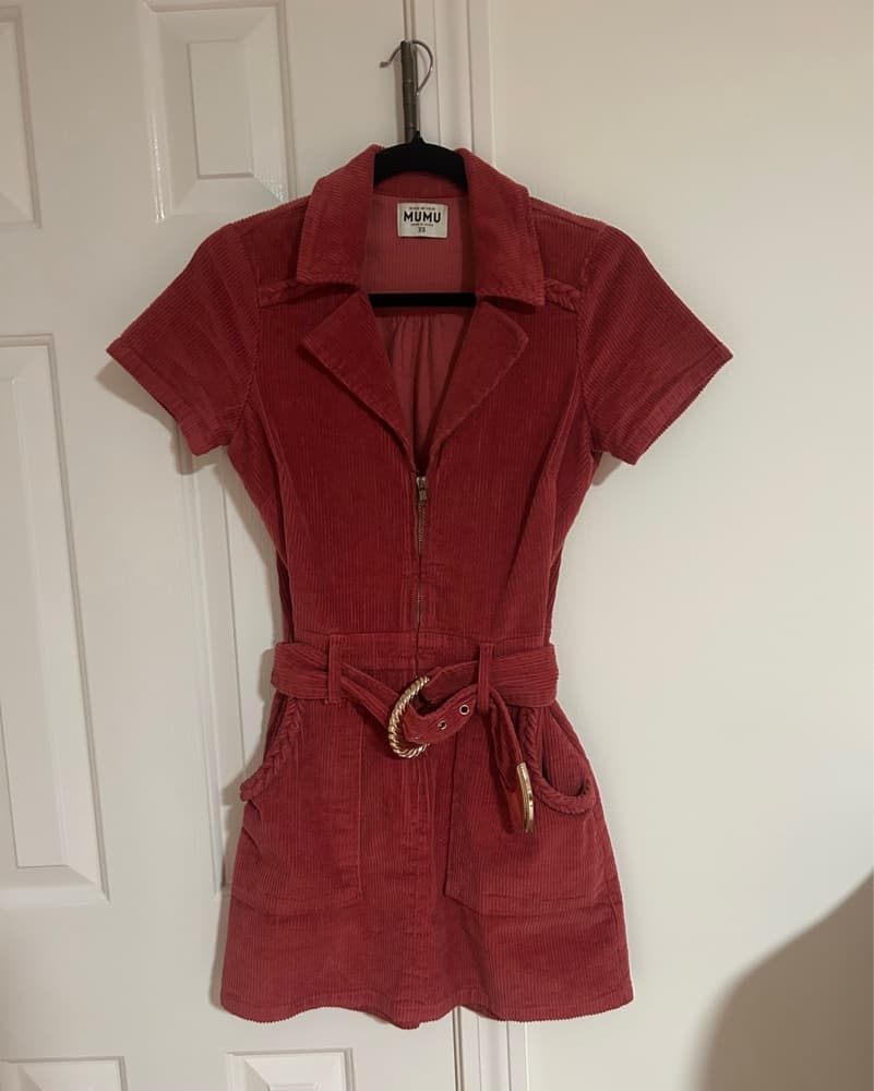 SHOW ME YOUR MUMU Red Corduroy Dress - Image 2