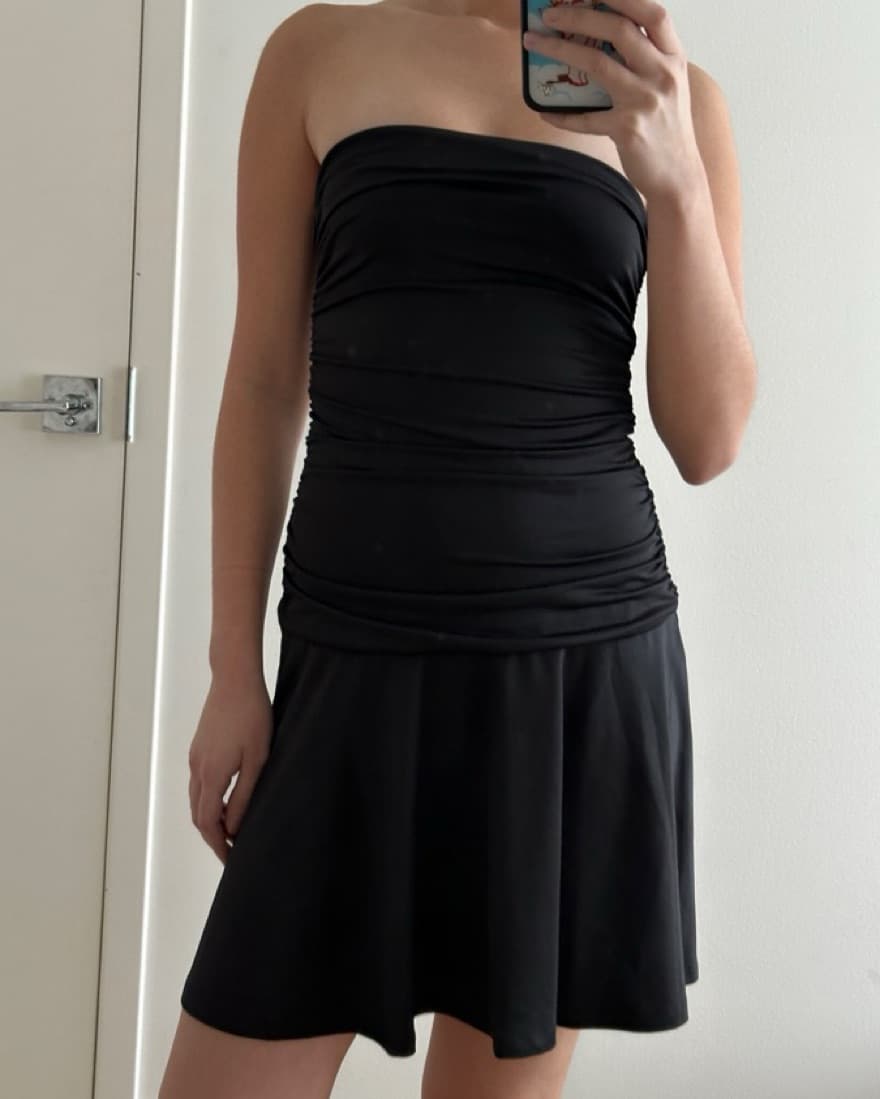 Aritzia TEN Mini Black Dress - Image 4
