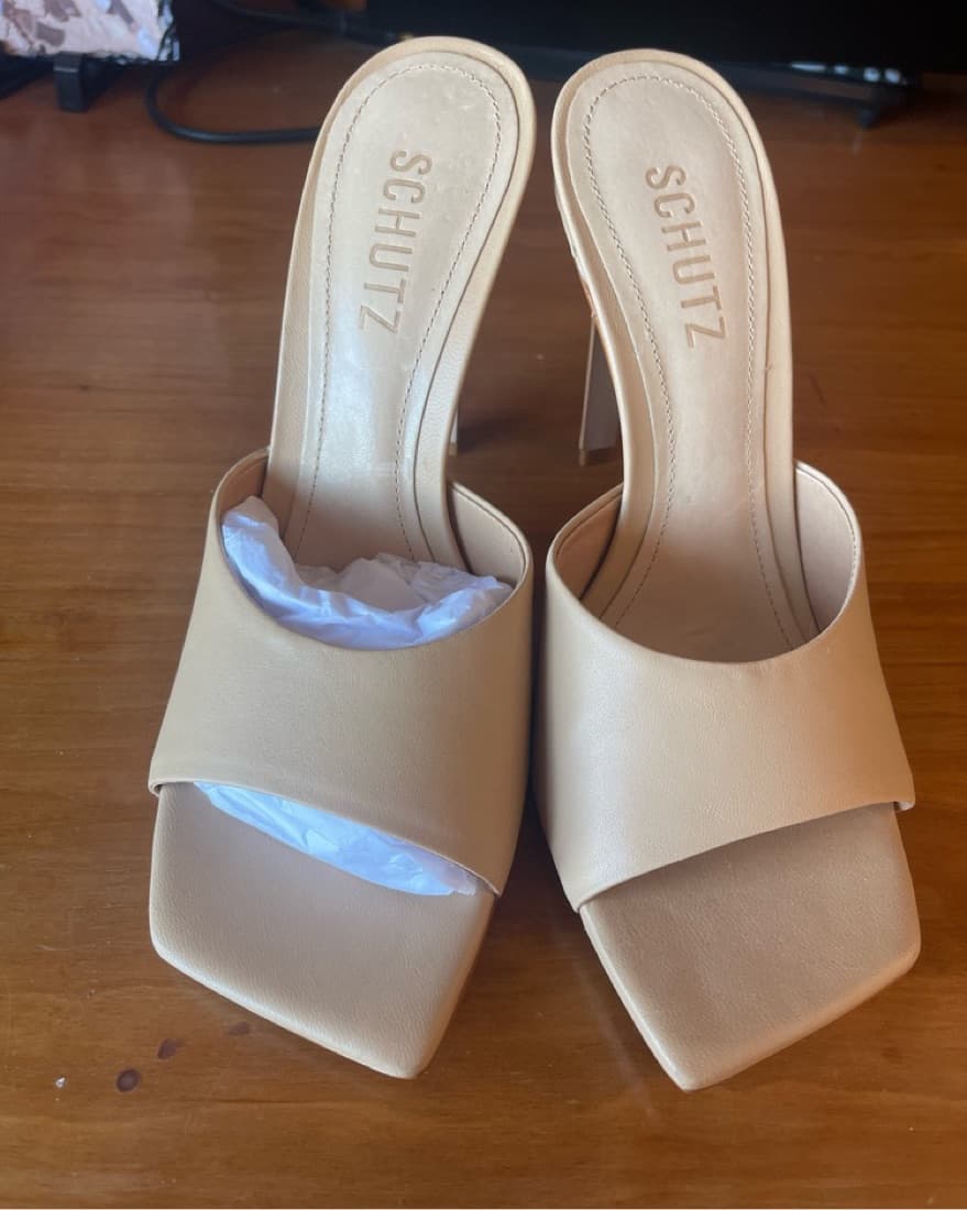 Schutz Heels In Beige  - Image 1