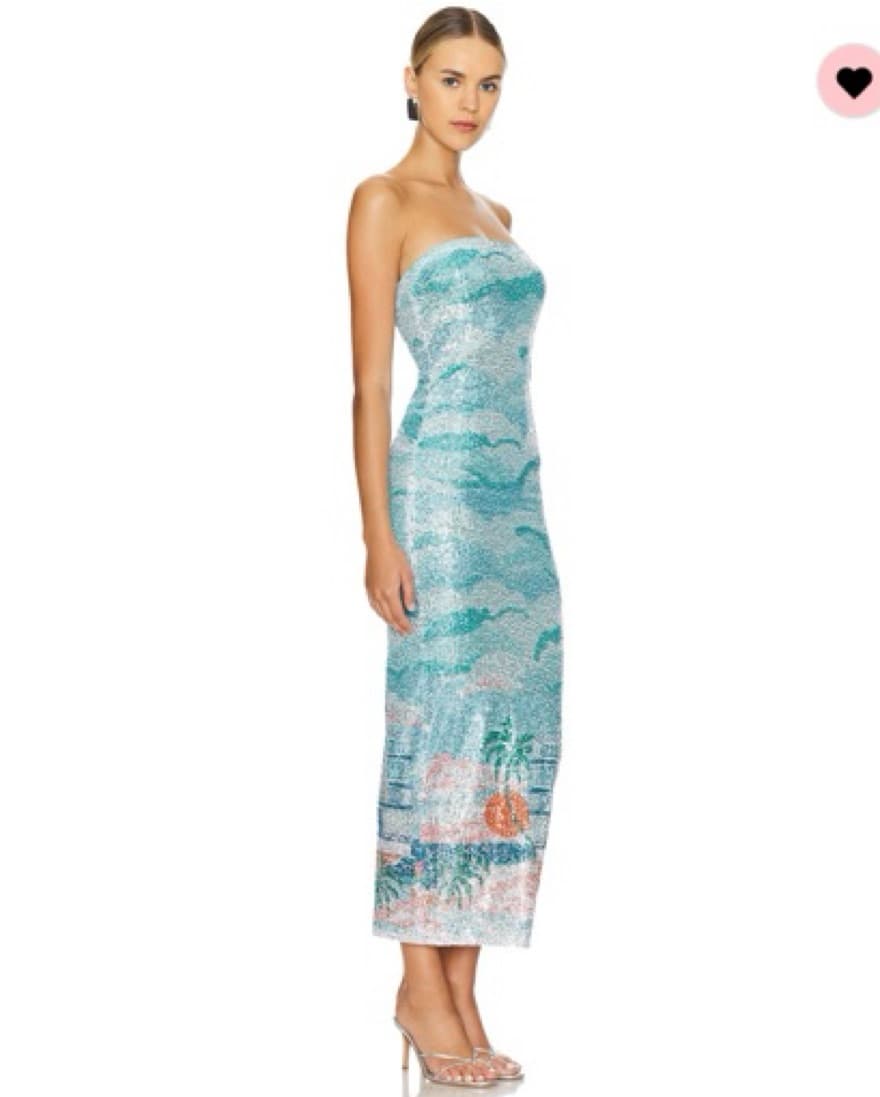 Le Superbe Tube Dress in Ocean Front - Image 2