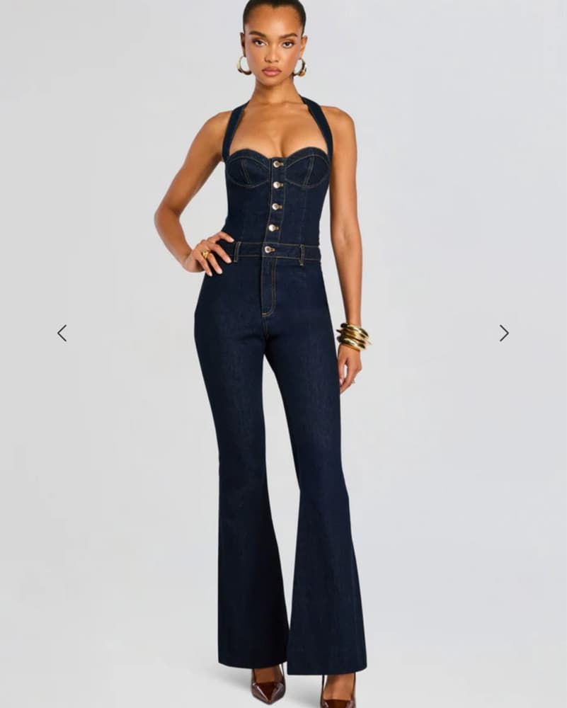 $500 Retrofete Denim Corset Jumpsuit 😻 - Image 5