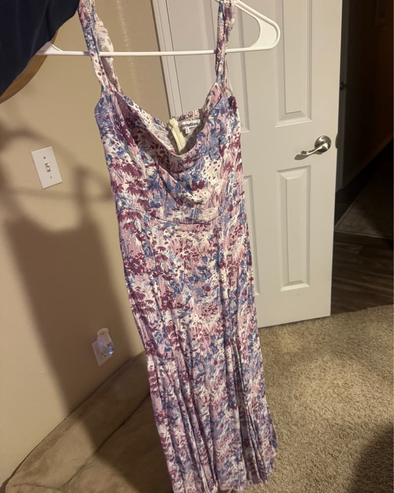 Reformation Lavender Floral Dress - Image 2