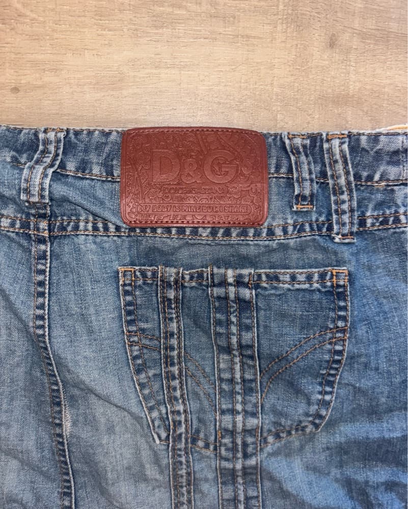 Vintage Dolce & Gabanna Denim Mini Skirt - Image 4