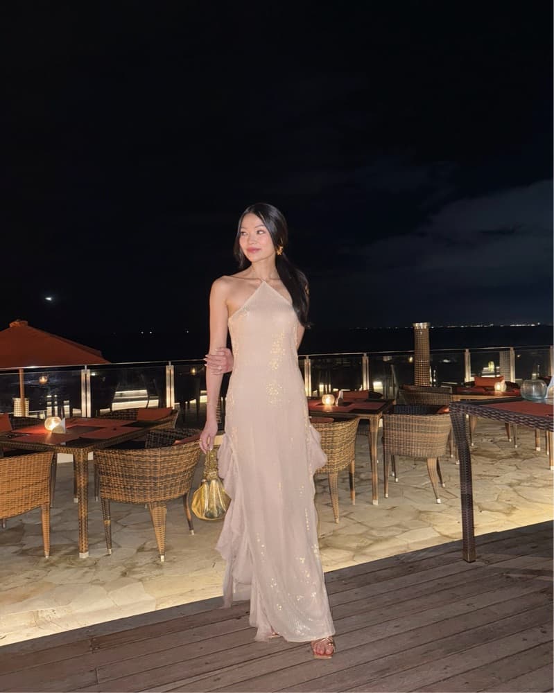 Ooh the Label Gold Sequin Halter Dress  - Image 1
