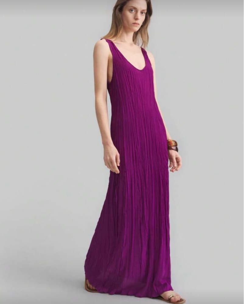 Purple Maxi Ruffle dress - Image 1