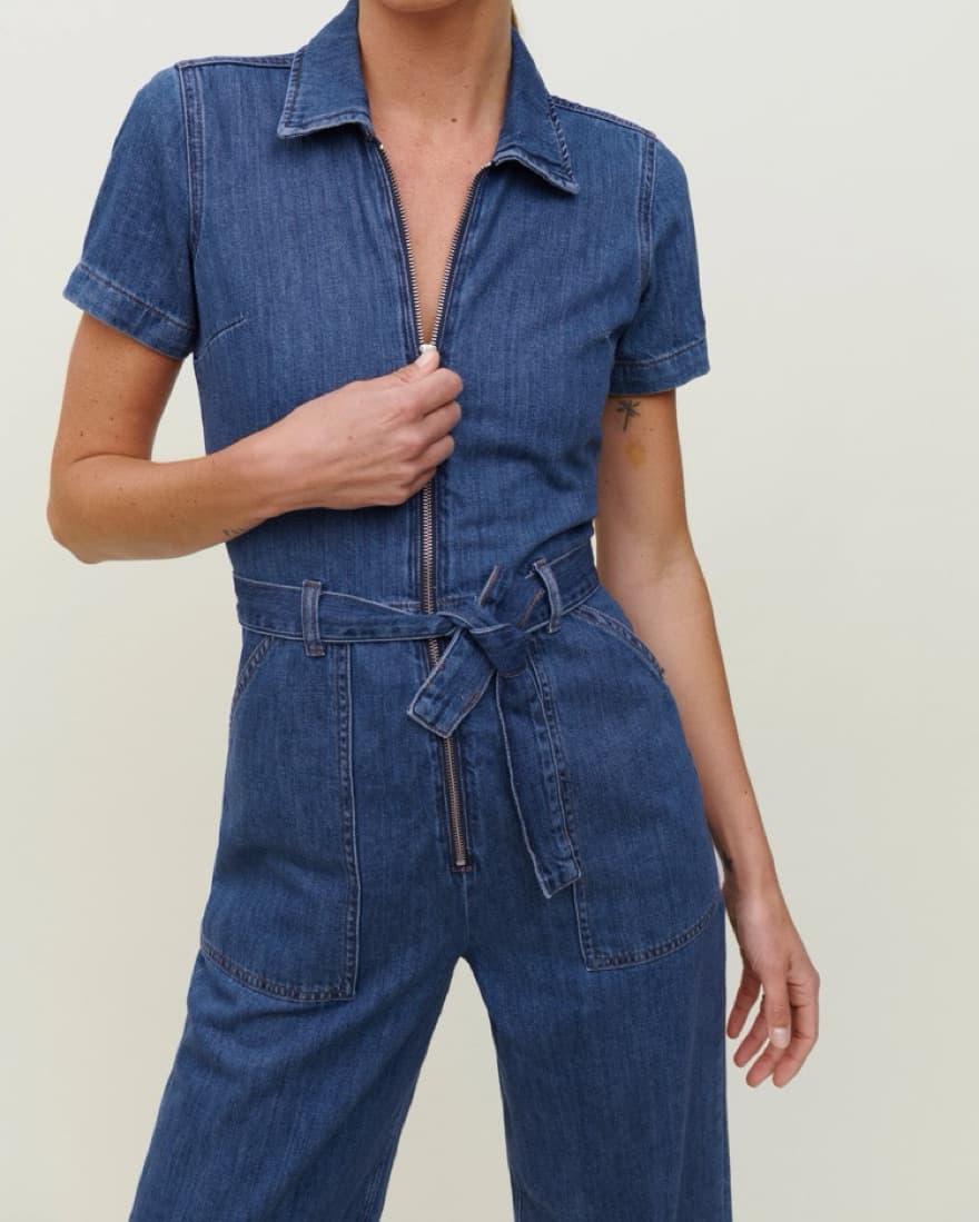 Reformation Cassidy Denim Jumpsuit - Image 5