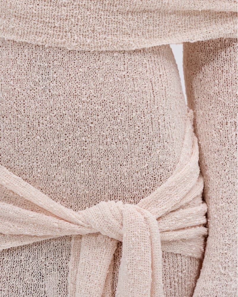 Nude Off-Shoulder Maxi Dress - Image 4