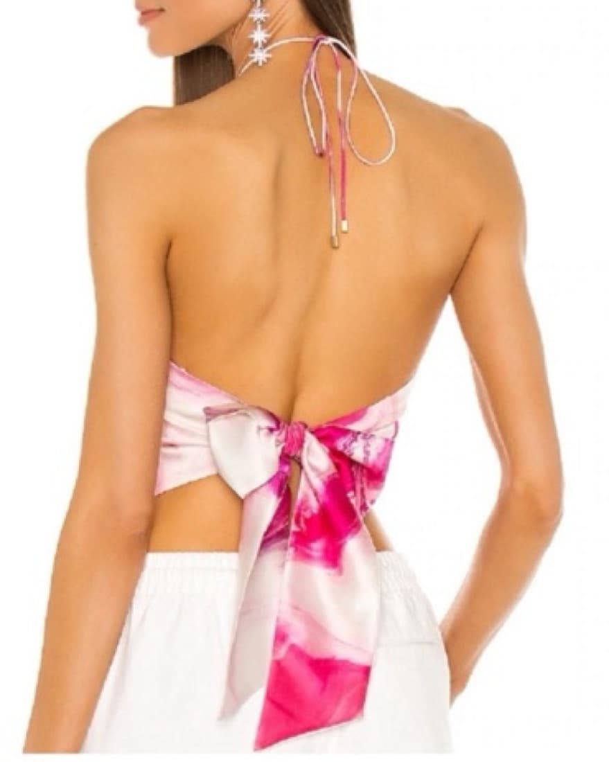 Retrofete Doris Silk Tie Top - Image 2