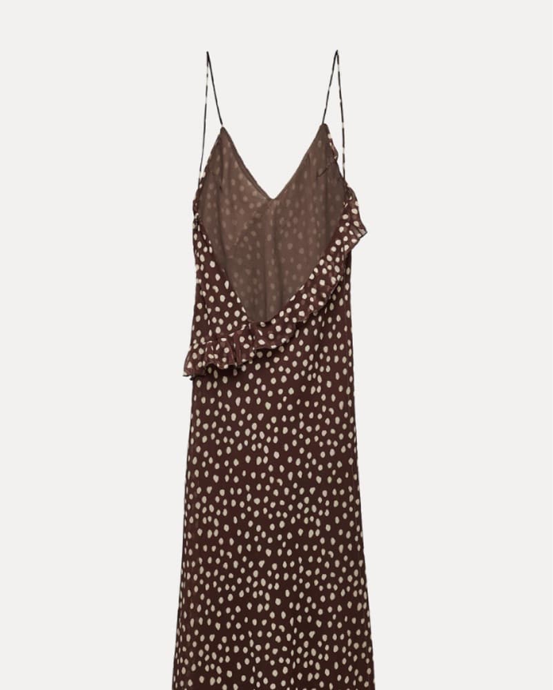 Brown Polka Dot Zara Dress - Image 2