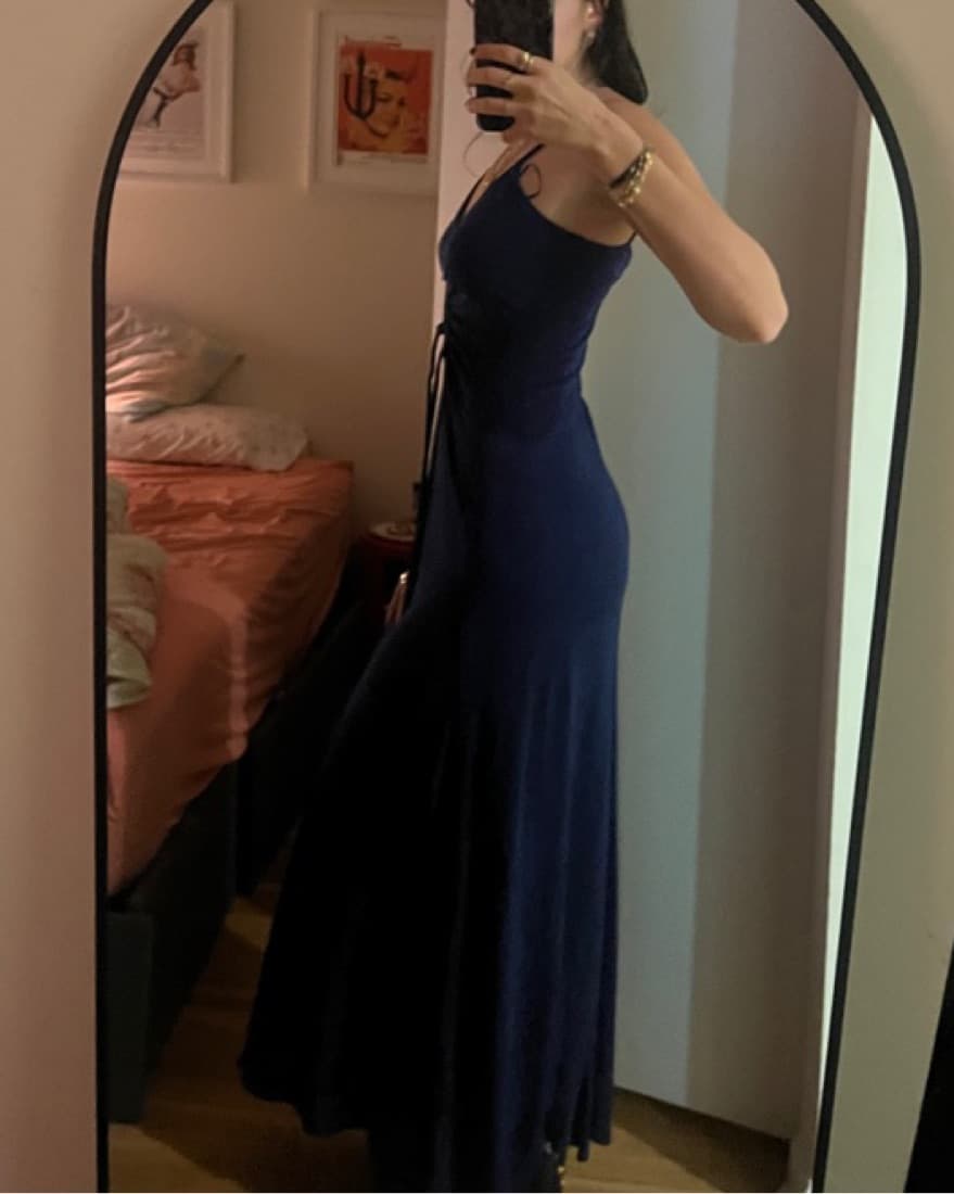 Proenza Schouler Gathered Blue Dress  - Image 2