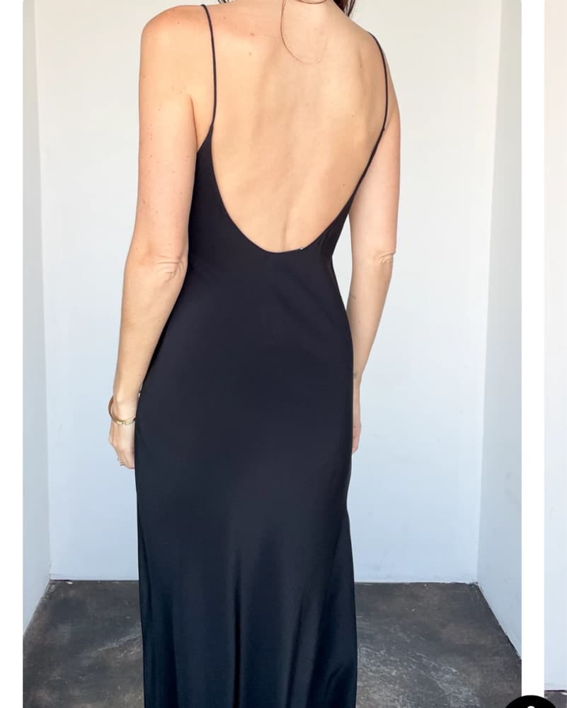 Matteau Low Back black Slip dress Sz 2 - Image 2