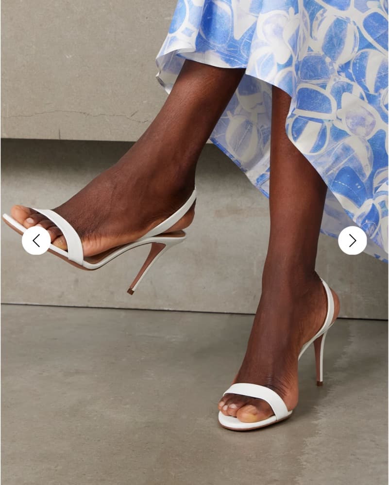 Aquazurra So Nude 85 White Sandal  - Image 4