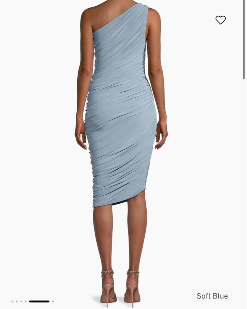 Norma Kamali Blue Diana  Midi-Dress - Image 3