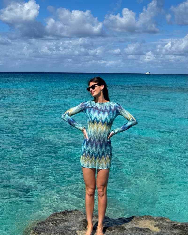 Missoni Green & Blue Long Sleeve Dress - Image 1