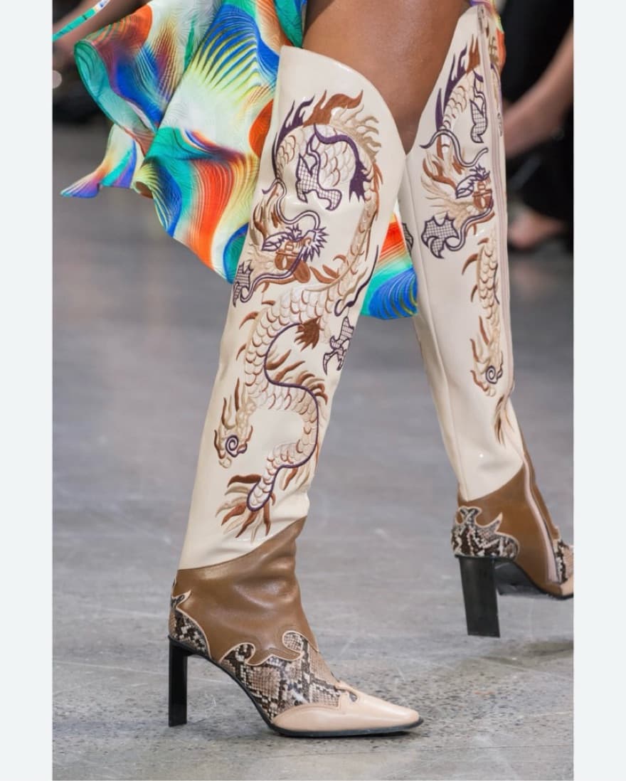 Kim Shui SS 2022 Thigh-high Western Boot - Image 1