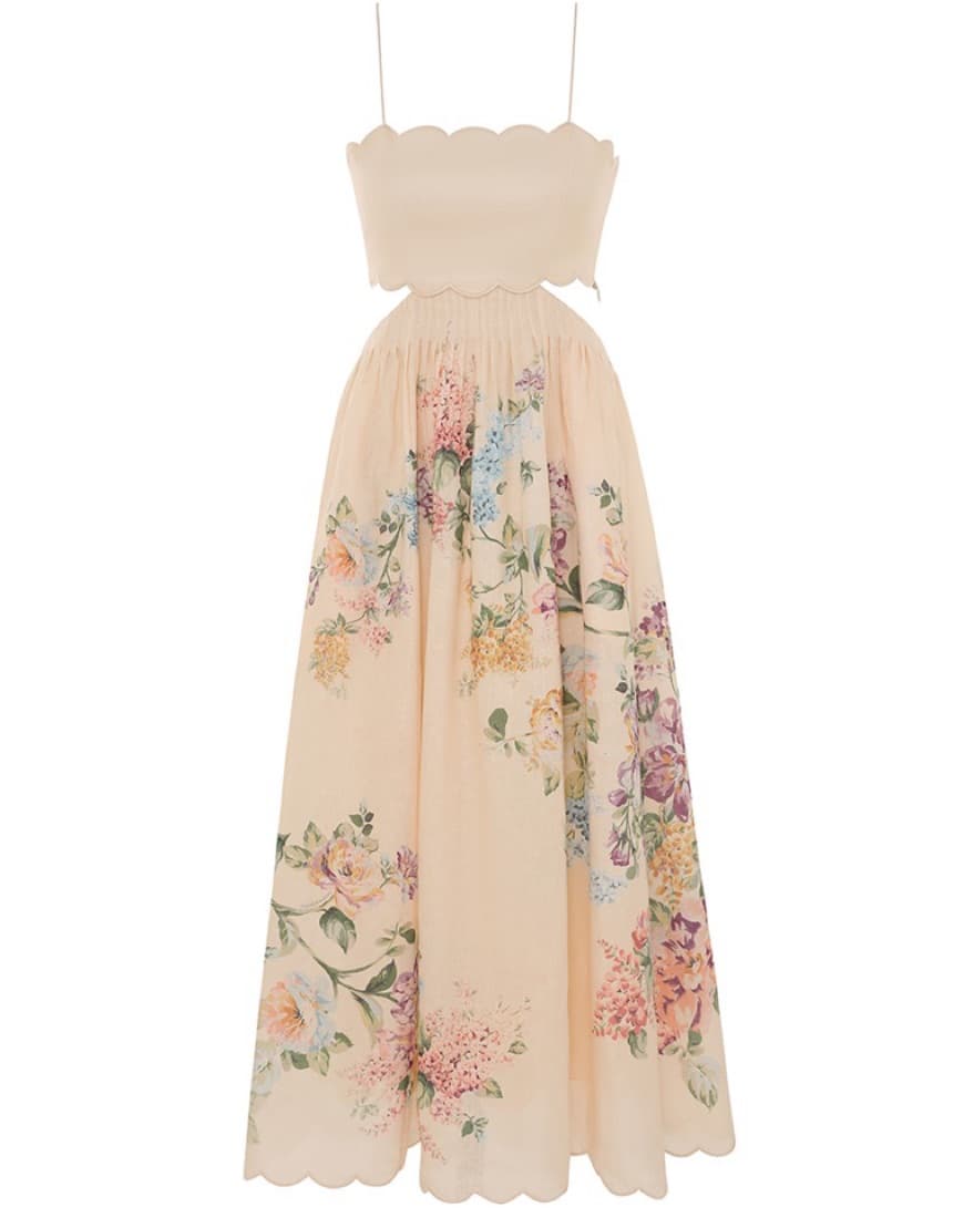 Zimmermann scalloped floral midi dress - Image 3