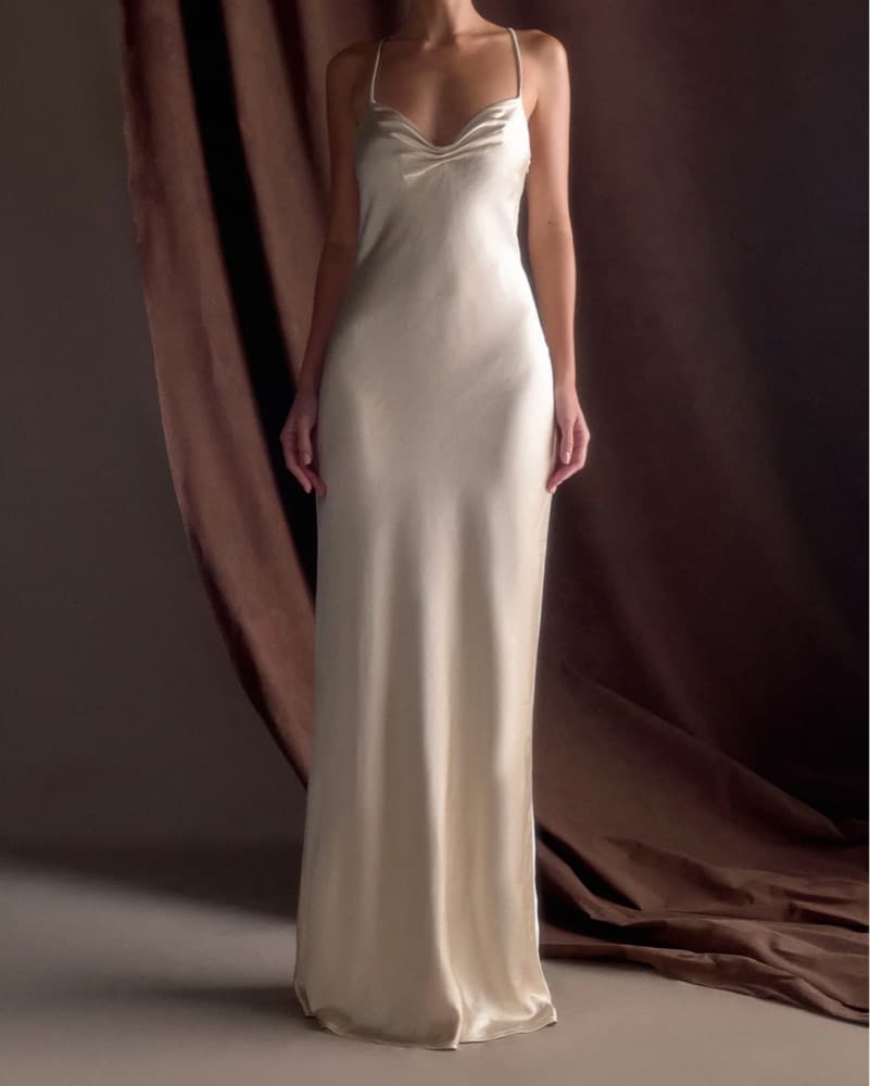 Elegant Satin Gown - Image 3