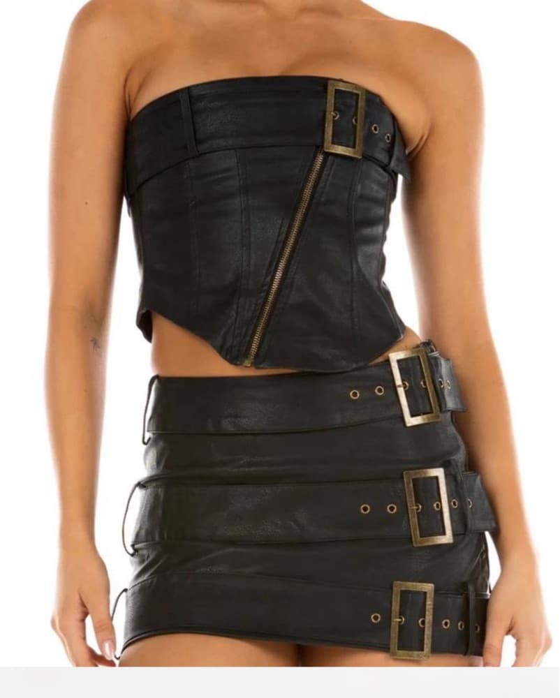 Jagger And Stone Leather Belted Corset - Image 3