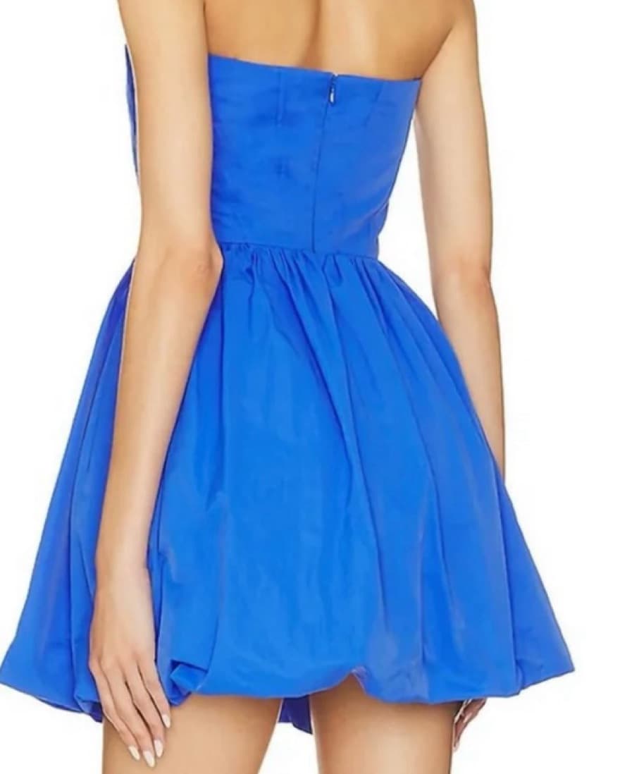 Amanda Uprichard Blue Strapless Dress - Image 2