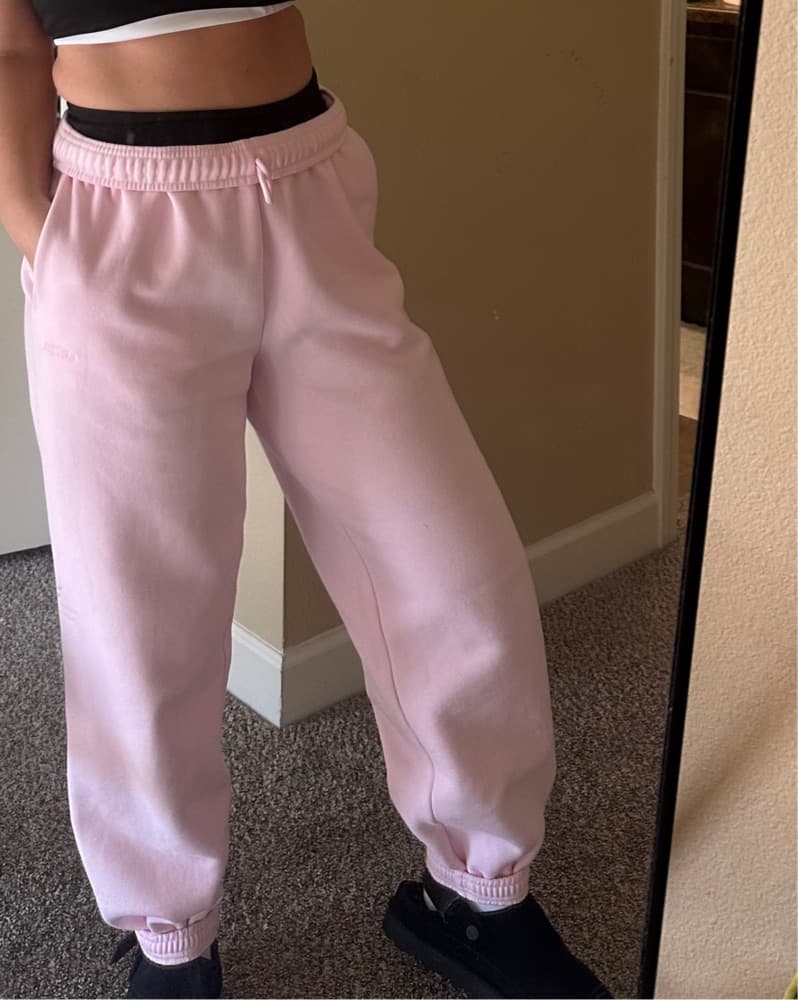 Aritzia Set- Pink Sweatfleece - Image 2