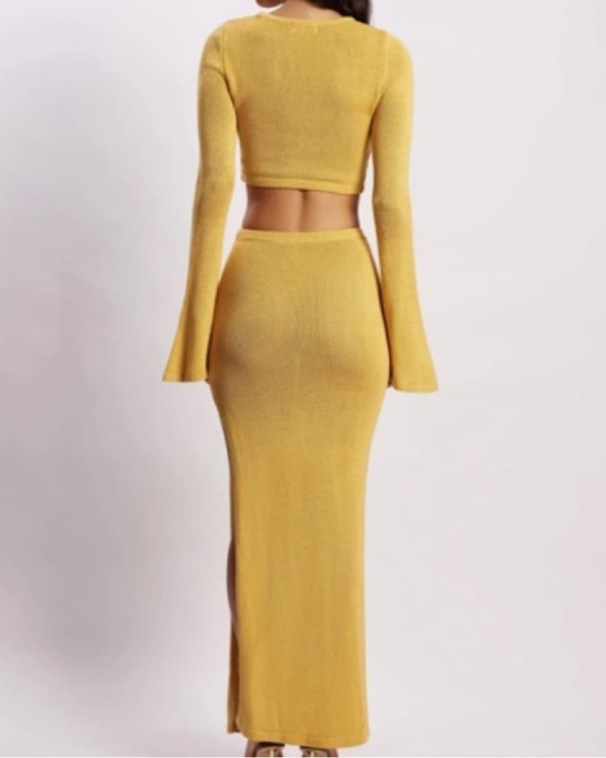 Meshki Yellow Two Piece Maxi Dreas - Image 2