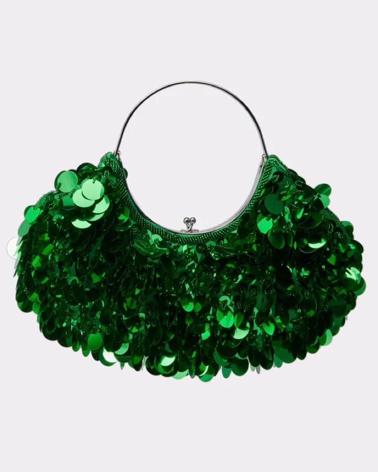 Green Sequin Clutch - Image 2