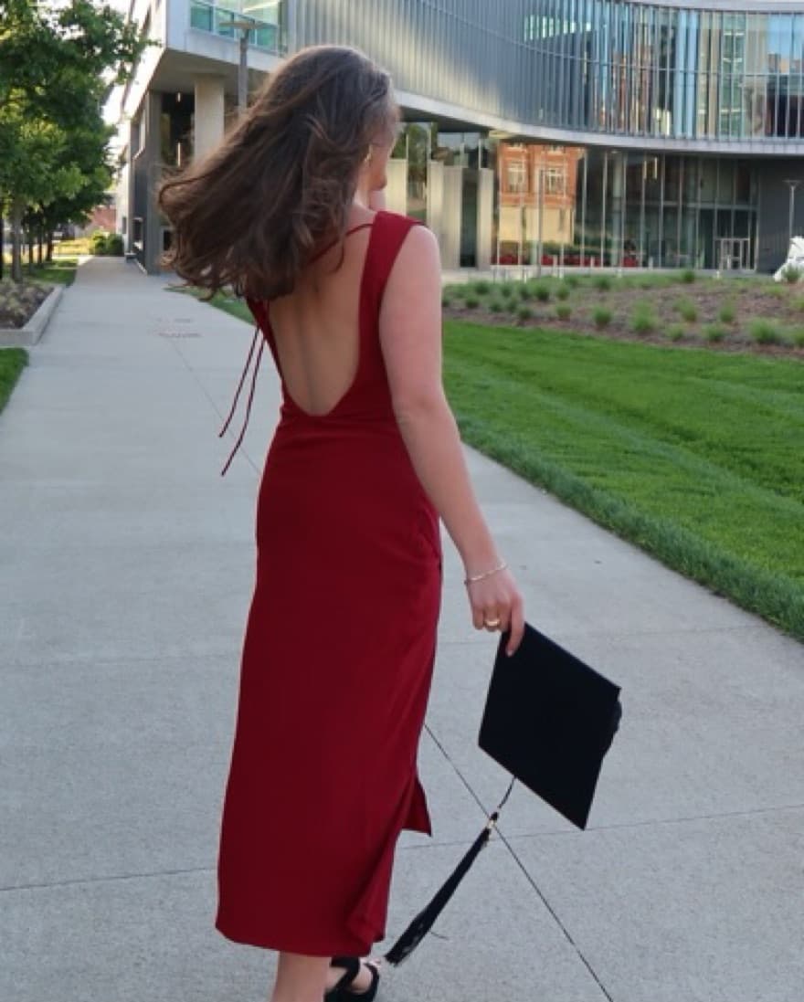 Abercrombie Red Midi Dress - Image 1