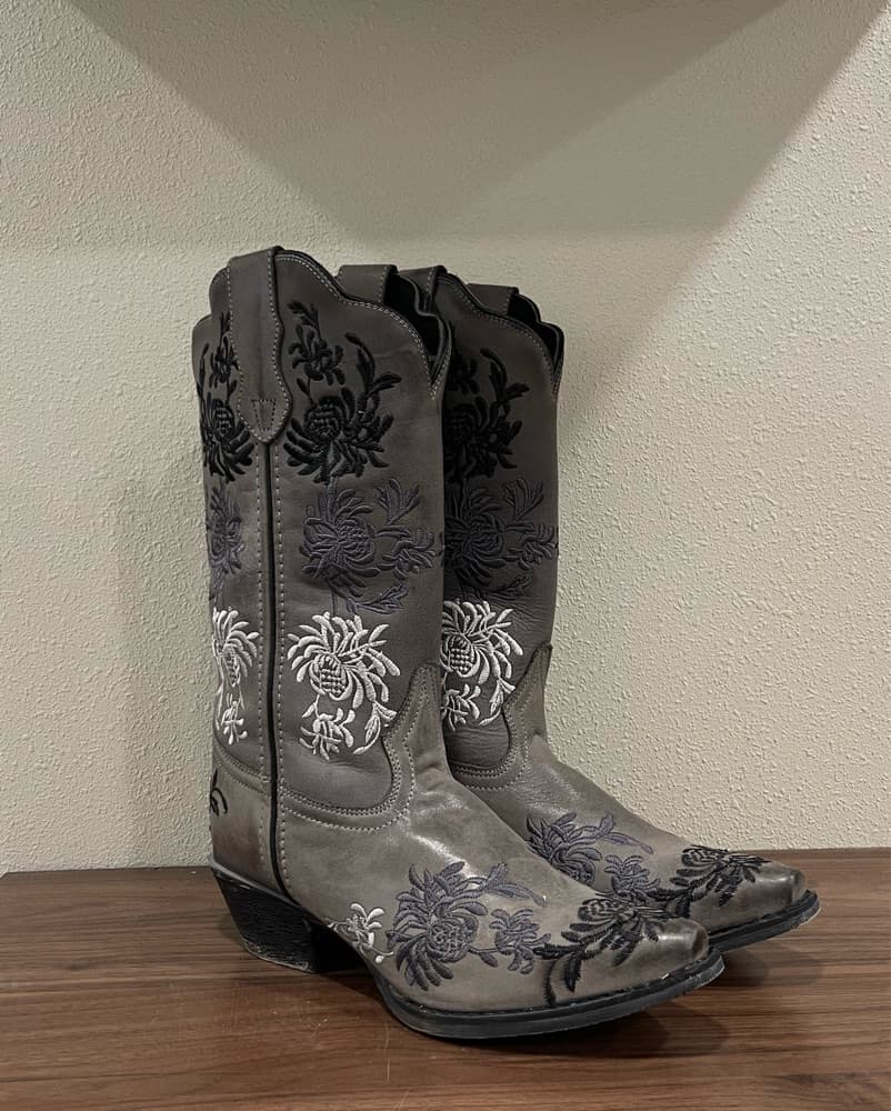 Floral Embroidered Cowboy Boots - Image 2