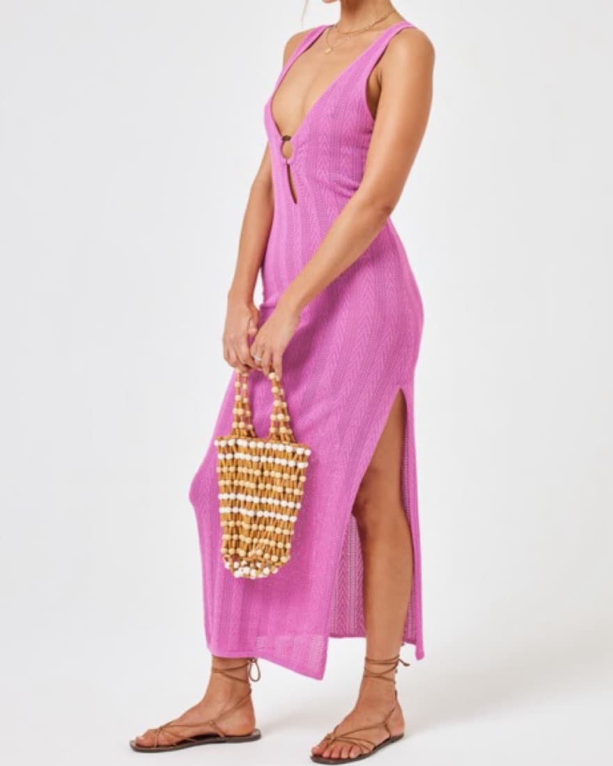 LSpace Cotton Blend Cover Up Dress - Image 1