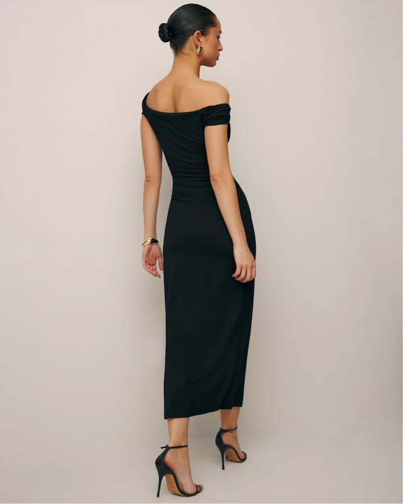 Reformation Black Knit Dress - Image 5