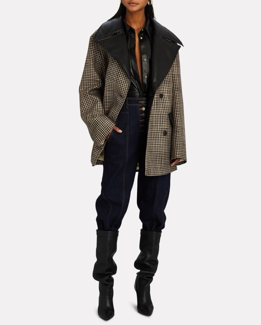 Nanushka Tommi Houndstooth Jacket - Image 1