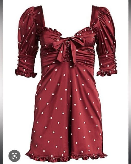 For Love And Lemons Burgandy Swing Dress - Image 4