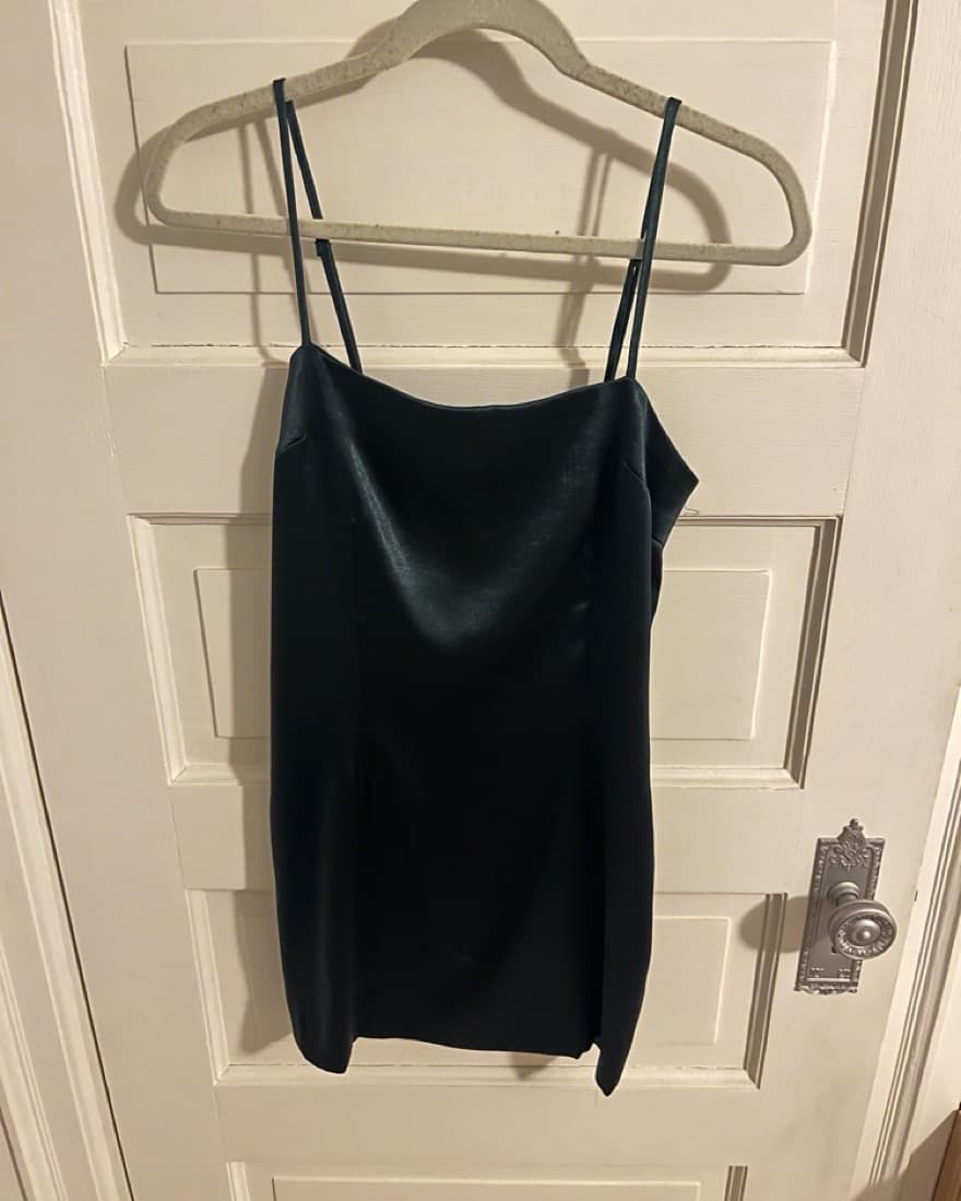 Dark Green Mini Dress - Image 1