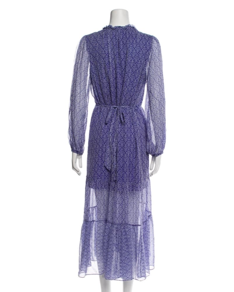 Elegant Purple Floral Maxi Dress - Image 2