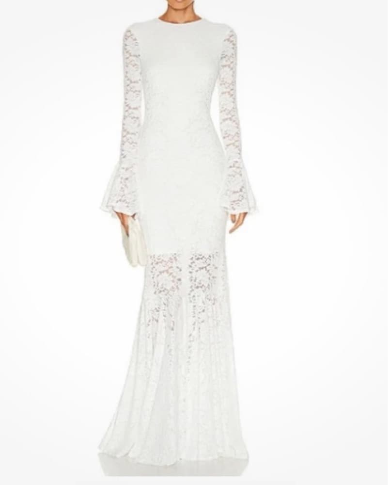 Caroline Constas Allonia Dress in White  - Image 1