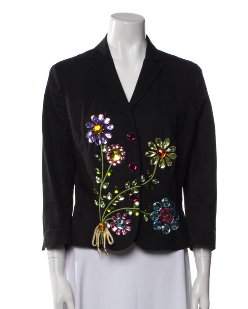 Vintage Moschino Flower Blazer - Image 1