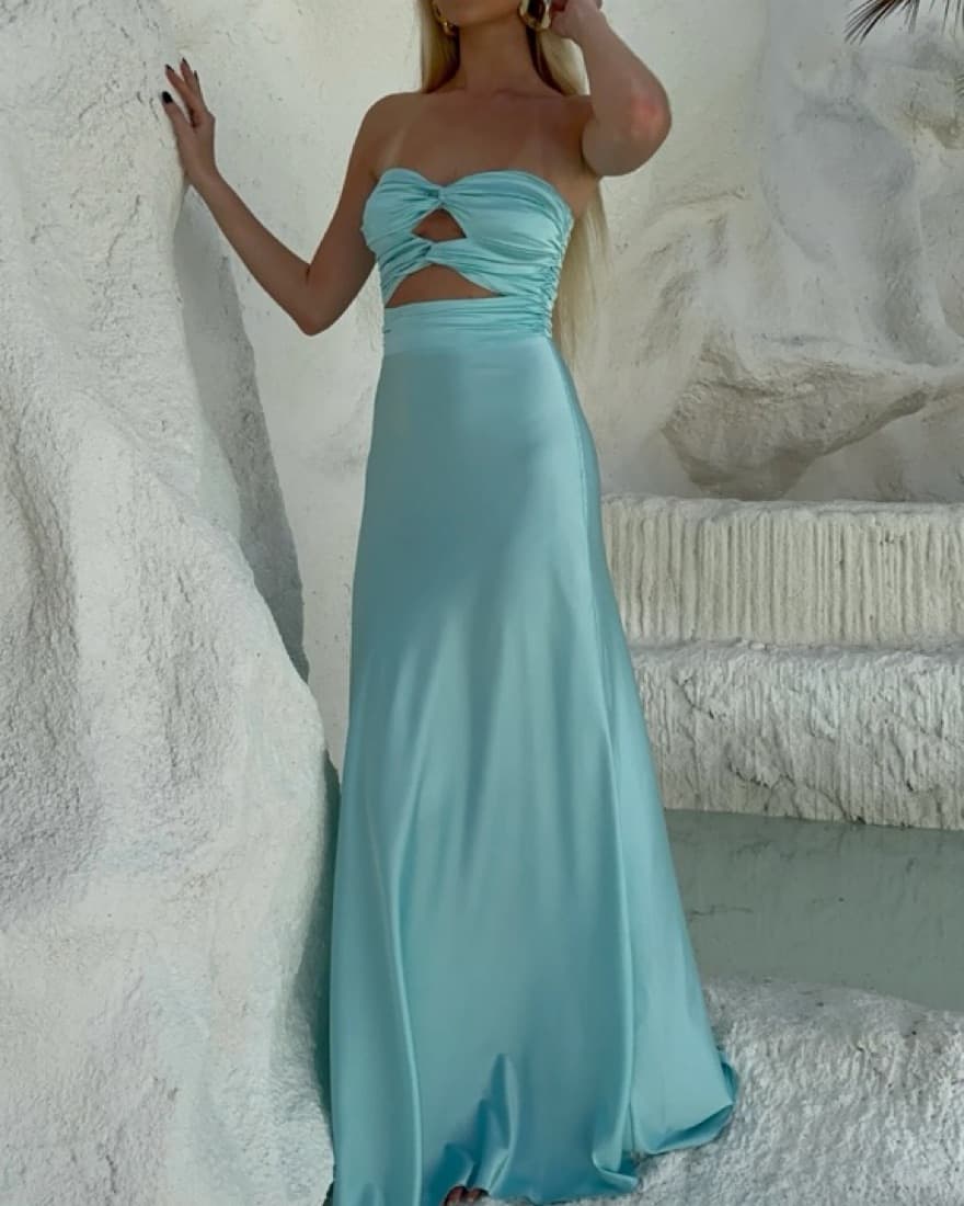 HNTR The Label Inka Gown Aqua - Image 2