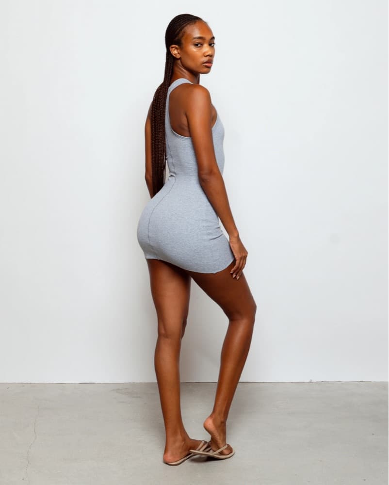  Grey Bodycon Dress - Image 2