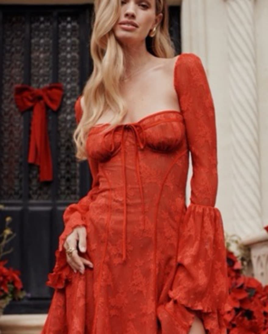 HOUSE OF CB Lace Long Sleeve Mini Dress - Image 5