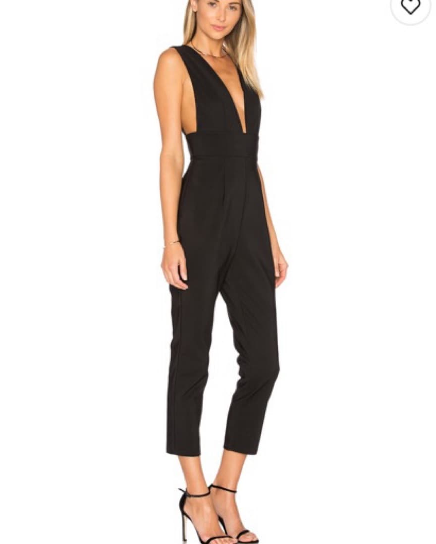 Black Revolve Deep V Jumpsuit - Image 2