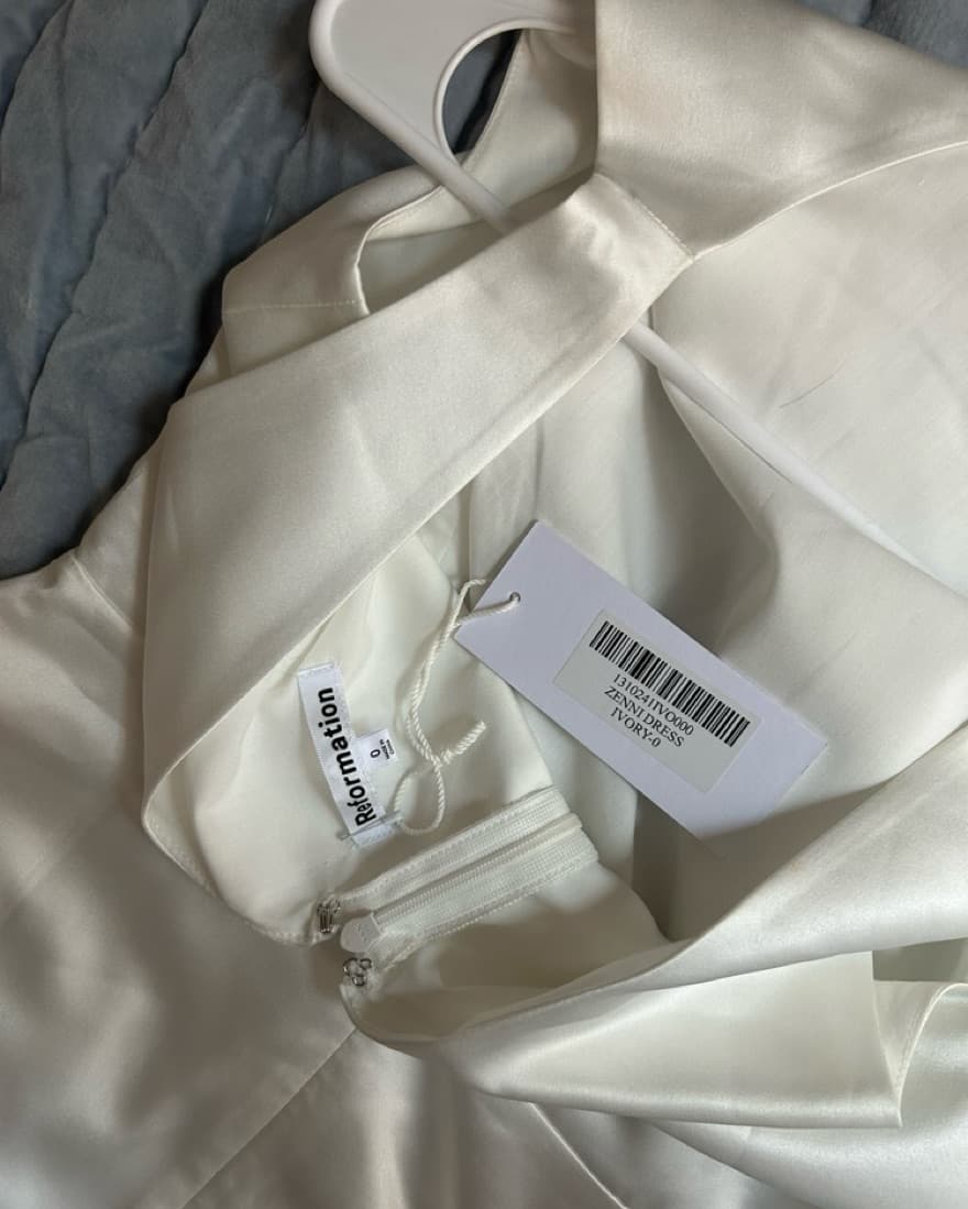 Reformation Zenni Dress white - Image 4