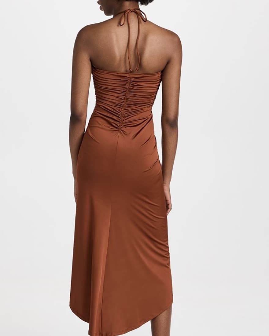 Veronica Beard Halter Neck Brown Dress - Image 2