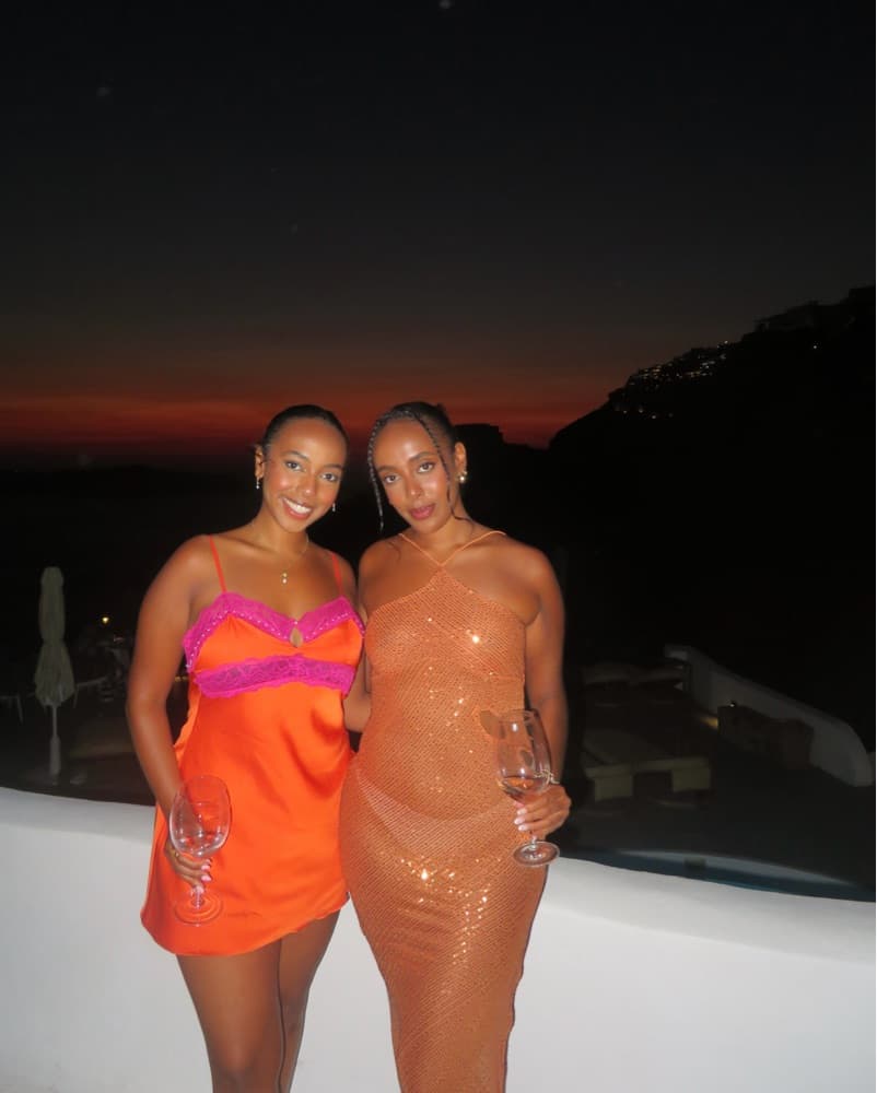 Danielle Guizio Slip in Orange and Pink  - Image 2
