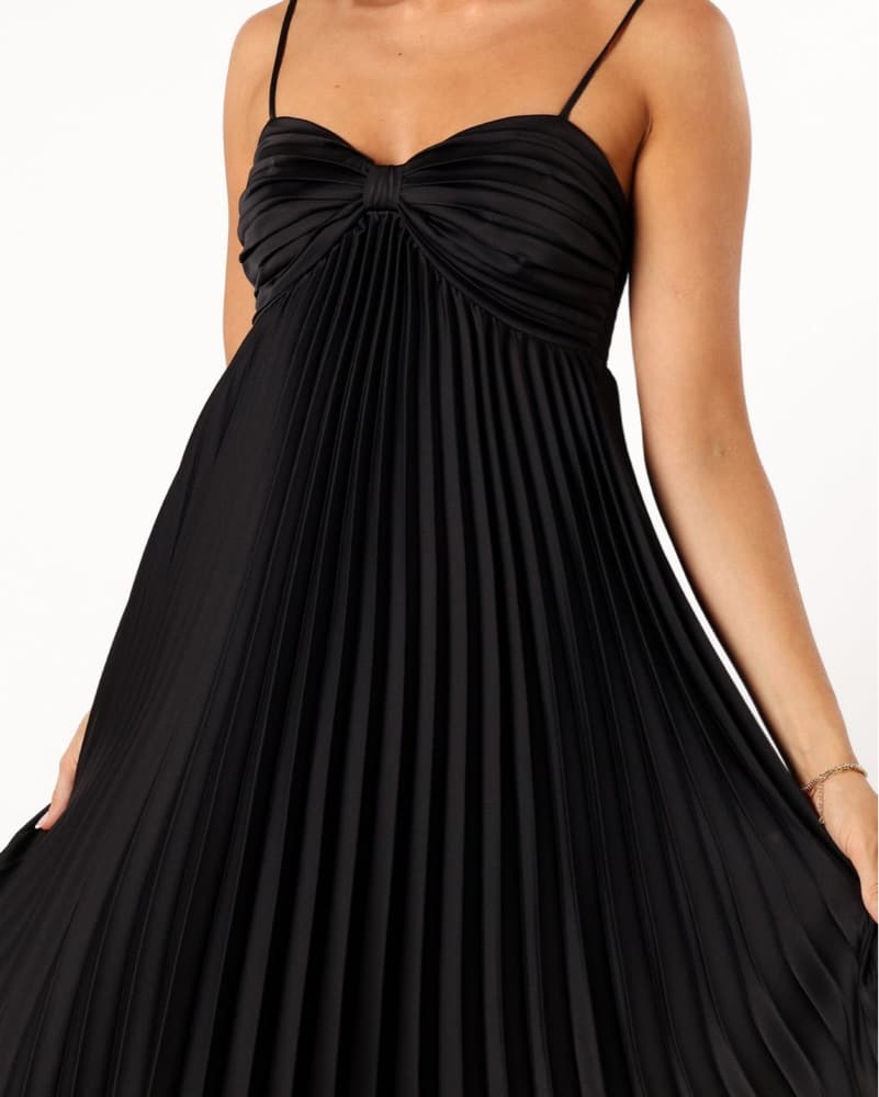 Black Midi Flowy Dress - Image 3