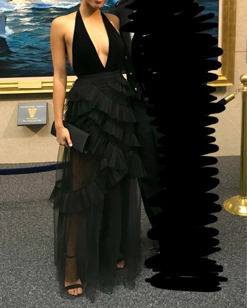BCBG Maxazria Halter Gown - Image 1