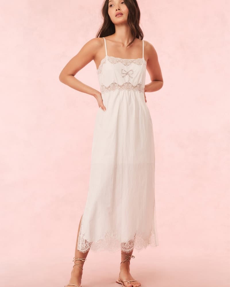 LoveShackFancy Vinca Cotton Dress - Image 1
